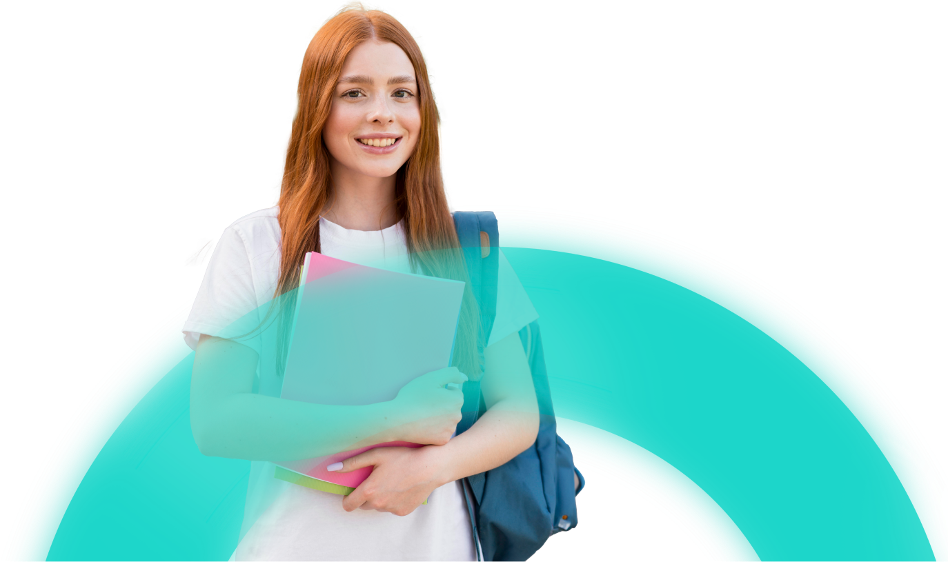 Smiling Woman with red hair