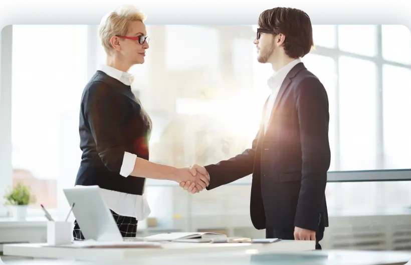 Two People shaking hands